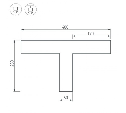 Тройник SL-LINE-6070 (arlight, Металл)  030142  Arlight
