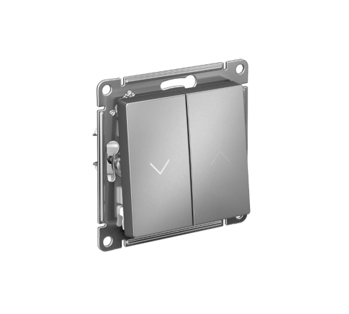 AtlasDesign Сталь Выключатель 2-клавишный Жалюзи, 10А, механизм  ATN000919  SE