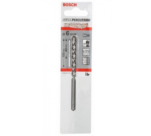 Сверло CYL-3 бетон 6x100 мм SilverPerc  2608597660  BOSCH