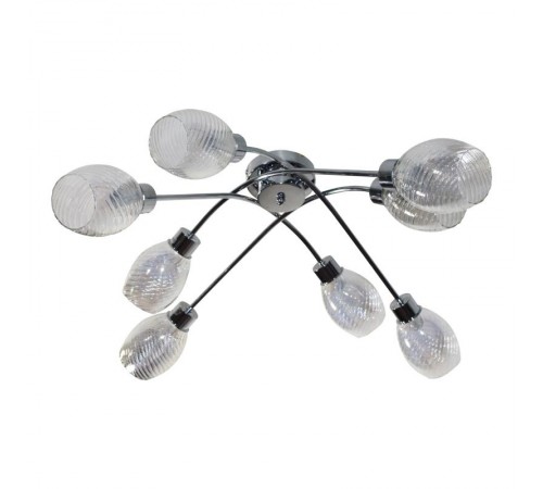 Светильник 11267-3/8 хром (Плафон 8826) НПБ 01-8х40-110 Е14  1005404853  Элетех