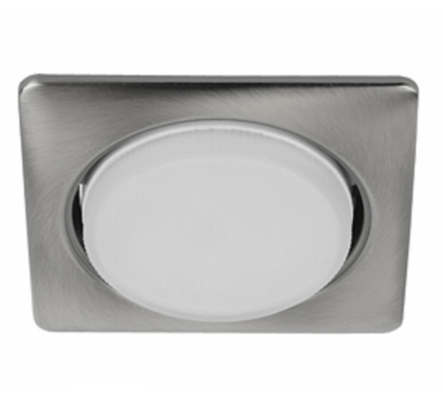 Светильник встраиваемый точечный под лампу GX53 KL71 SN /1 (к) квадр., 220V, 13W, сатин никель  Б0048959  ЭРА