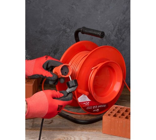 Удлинитель на катушке "Атлант 2.0" 1 гнездо 20м без заземления ПВС 2*0,75 6А/1,3кВт PROxima  UKA02-06-275-1-20  EKF