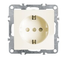 PST16-9110-02 Розетка 1-местная с/з (механизм), 250В, 16А, серия Эрна, слоновая кость  39328  STEKKER