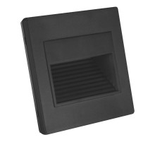 Светильник светодиодный встраиваемый DK3050-BK в стену, IP20, LED 3000, 1Вт, черный пластик  DK3050-BK  DENKIRS