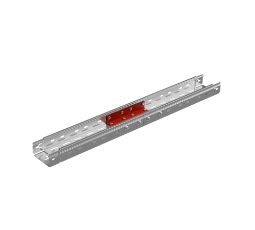 Соединительная пластина усиленная П-образная для лотка 50х500 мм "ПЛЮС" INOX304  SPUplus50-500 INOX304  КМ - профиль