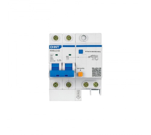 Выключатель автоматический дифференциального тока NXBLE-63 2P C16 30mA тип AC 6kA (R)  819977  CHINT
