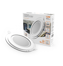 Светильник светодиодный круглый с декоративным стеклом,160х30, O118, 12W 3000K, 900лм  947111112  Gauss