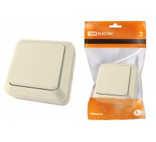 Выключатель 1-кл. открытой установки IP20 10А, сл. кость "Ладога"   SQ1801-0002  TDM