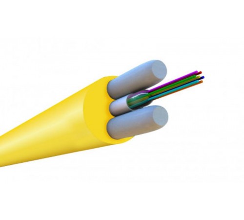 FO-STFR-IN-9-4-LSZH-YL Кабель волоконно-оптический 9/125 (G.652D) одномодовый, 4 волокна, одномодульный, нг(А)-HF, желтый  448723  Hyperline