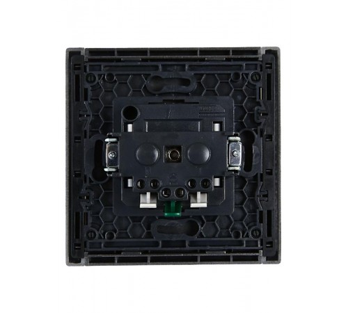 FORTE&PIANO Розетка с заземлением безвинтовое крепление 16А FP514 сталь  FP-R11-16-1-K46  IEK