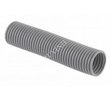 Труба гибкая гофрированная ПВХ 50мм с протяжкой лёгкая (15м) серый  15001  Рувинил