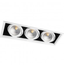 Светильник светодиодный встраиваемый карданный AL213, 3x30W, 8100 Lm, 4000К, 35 градусов, белый  29781  FERON