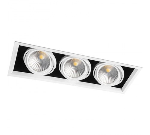 Светильник светодиодный встраиваемый карданный AL213, 3x30W, 8100 Lm, 4000К, 35 градусов, белый  29781  FERON