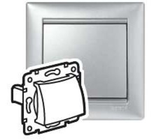 Valena Алюминий Заглушка с выводом кабеля  770147  Legrand