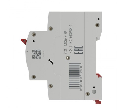 Автоматический выключатель модульный YON max типа MD63S, 4,5кА, 3 полюса, хар-ка D, 3А  MD63S-3PD3  DKC