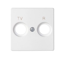 Накладка для розетки R-TV+SAT с пиктограммой "TV R" белого матового цвета S82 Concept  8200053-090  Simon
