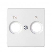 Накладка для розетки R-TV+SAT с пиктограммой "TV R" белого матового цвета S82 Concept  8200053-090  Simon