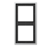 Рамка для вертикальной и горизонтальной установки, 2 поста; металл; алюминий; Aluminium  AL2982  Jung