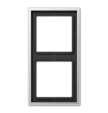 Рамка для вертикальной и горизонтальной установки, 2 поста; металл; алюминий; Aluminium  AL2982  Jung