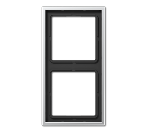 Рамка для вертикальной и горизонтальной установки, 2 поста; металл; алюминий; Aluminium  AL2982  Jung