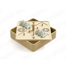 Коробка распределительная для о/п 100х100х29мм с клеммной колодкой ЗВИ-10 (2,5-6мм2) 6 клемм, IP40, цвет -ДУБ (42шт)  GE41219-12  GREENEL