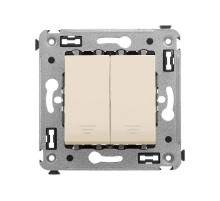 Кнопка двухклавишная в стену, "Avanti", "Ванильная дымка"  4405154  DKC