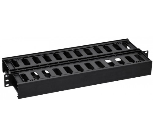 ITK by ZPAS Органайзер пласт. с крышкой 19" 1U 12+12 черн.  ZP-CO05-1U-12-12-P-C  ITK