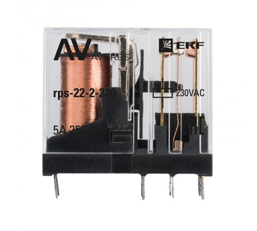 Реле промежуточное РП slim 22/2 5A 230В AC AVERES  rps-22-2-230  EKF