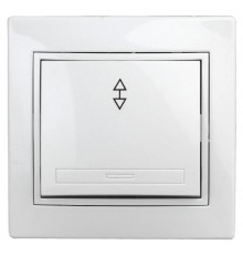 1-103-01 Intro Переключатель, 10А-250В, IP20, СУ, Plano, белый  Б0027599  Intro