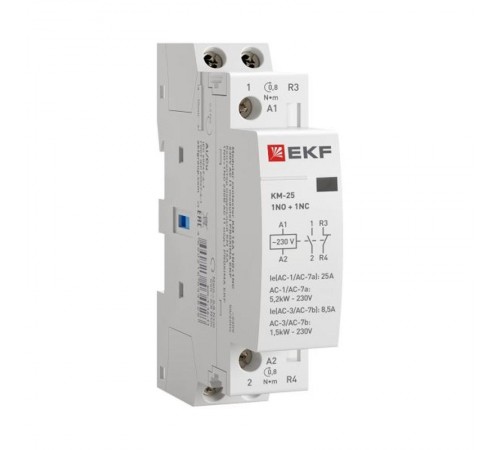 Контактор модульный КМ 25А NО+NC (1 мод.) EKF PROxima  km-1-25-11  EKF