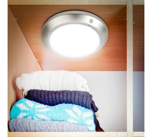 Светильник пушлайт (подсветка)  1хLED (COB) 3xAAA SB-605 Луна-5 флюор.сенсор, серебристый (1 шт. в бл.)  Б0029191  ЭРА