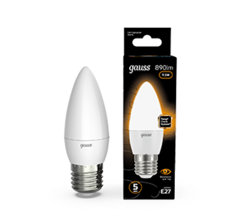 Лампа светодиодная Black LED Свеча E27 9.5W 890lm 3000К  103102110  Gauss