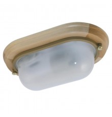 Светильник "Терма 1401" Овал малый НББ 03-60-021 IP 65 матовый/корпус дер. липа  1005501032  Элетех