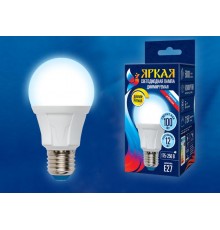 Лампа светодиодная LED-A60 12W/6500K/E27/FR/DIM PLP01WH LED, димм.. "груша", мат, серия Яркая, пр-во Россия, 6500К .  UL-00004288  Uniel