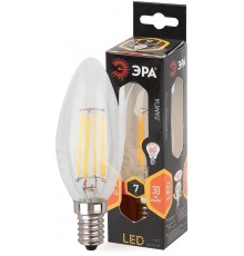 Лампа светодиодная LED филамент 7Вт Е14 2700К В35 827 свеча  Б0027942  ЭРА