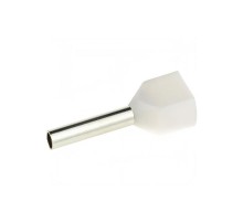 Наконечник-гильза двойная с изолир.фланцем 0,5 кв.мм белый (НШВИ2)  IFD2-0.5-8WT  DKC