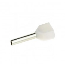 Наконечник-гильза двойная с изолир.фланцем 0,5 кв.мм белый (НШВИ2)  IFD2-0.5-8WT  DKC