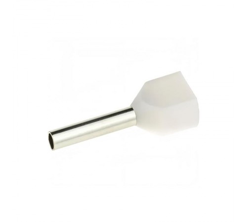 Наконечник-гильза двойная с изолир.фланцем 0,5 кв.мм белый (НШВИ2)  IFD2-0.5-8WT  DKC