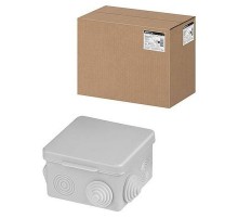 Распаячная коробка ОП для прямого монтажа 80х80х50 мм, крышка, IP54, 7 вх.  SQ1401-7112  TDM