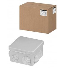 Распаячная коробка ОП для прямого монтажа 80х80х50 мм, крышка, IP54, 7 вх.  SQ1401-7112  TDM