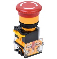 Кнопка D8-11ZS "Грибок" d=22мм 1з+1р пов. с фик. красная  BBG30-11ZS-3-23-K04  IEK