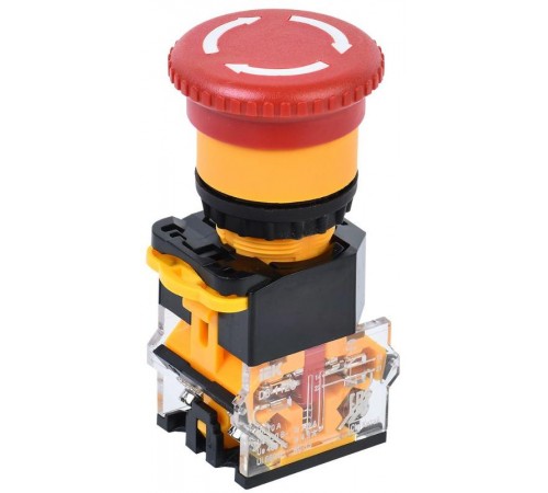 Кнопка D8-11ZS "Грибок" d=22мм 1з+1р пов. с фик. красная  BBG30-11ZS-3-23-K04  IEK