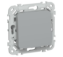 FLITE Выключатель 1-клавишный, 2-полюсный 10А ВС6/21-1-2-ФлС серый  FI-V10-1-10-1-2-K03  IEK