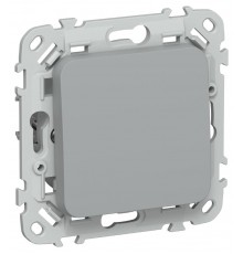 FLITE Выключатель 1-клавишный 10А ВС11-1-0-ФлС серый  FI-V10-0-10-1-K03  IEK