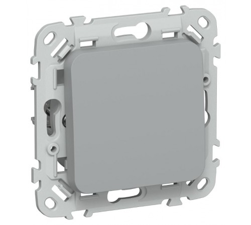 FLITE Выключатель 1-клавишный, 2-полюсный 10А ВС6/21-1-2-ФлС серый  FI-V10-1-10-1-2-K03  IEK