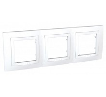 Unica Белый Рамка 3-ая  MGU2.006.18  Schneider Electric