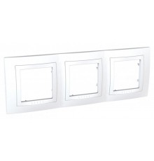 Unica Белый Рамка 3-ая  MGU2.006.18  Schneider Electric