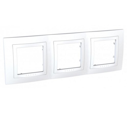 Unica Белый Рамка 3-ая  MGU2.006.18  Schneider Electric