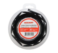 Трубка термоусаживаемая 4,0/2,0 мм черная, ролик 2,44 м  29-0016  REXANT
