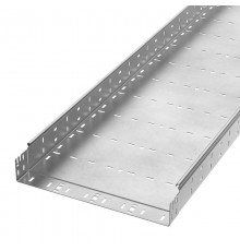 Лоток перфорированный Профи INOX (AISI 304) 400х80x3000 (1,5 мм) (6 м/уп)  PR16.13294  Промрукав